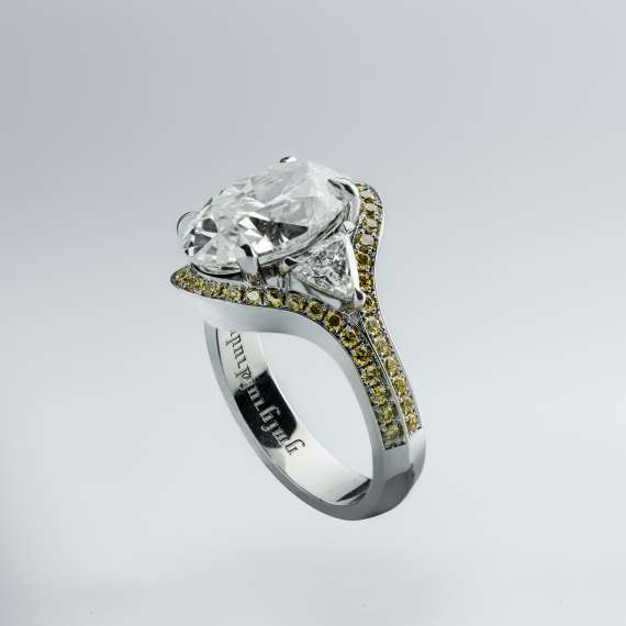 18kt wit goud/palladium ring - Afbeelding 3