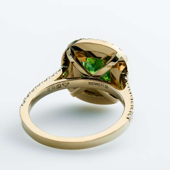 18kt geel gouden ring gezet met 58 briljant geslepen diamanten - Afbeelding 4