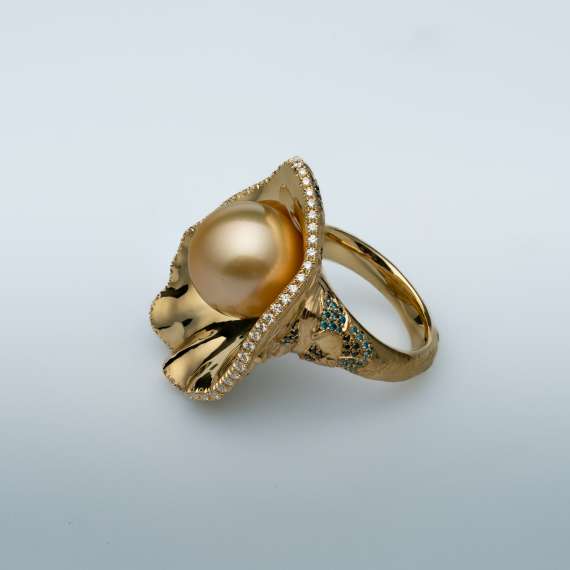 18kt geel gouden ring - Afbeelding 3