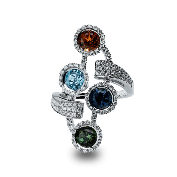 18kt wit gouden ring