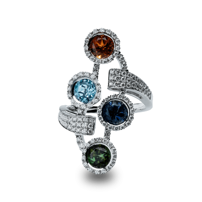 18kt wit gouden ring