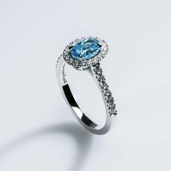 18kt wit goud/palladium ring - Afbeelding 2