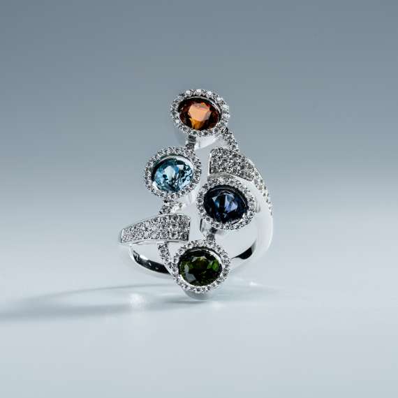 18kt wit gouden ring - Afbeelding 2