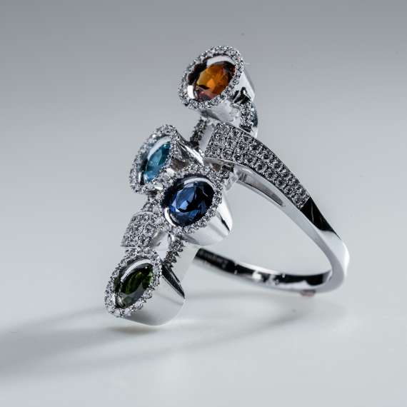 18kt wit gouden ring - Afbeelding 3