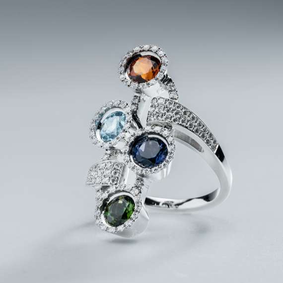 18kt wit gouden ring - Afbeelding 4