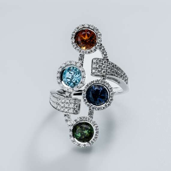 18kt wit gouden ring - Afbeelding 5