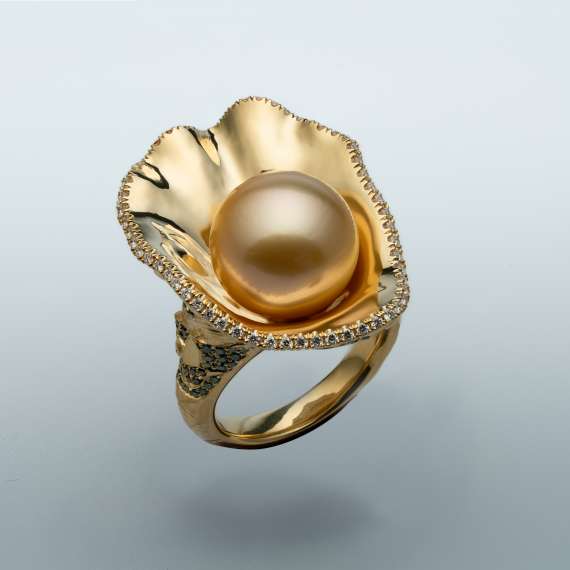 18kt geel gouden ring - Afbeelding 4